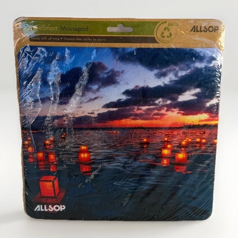 Allsop 32414 NatureSmart Mouse Pad Lanterns Non-Skid Eco-friendly Multicolor